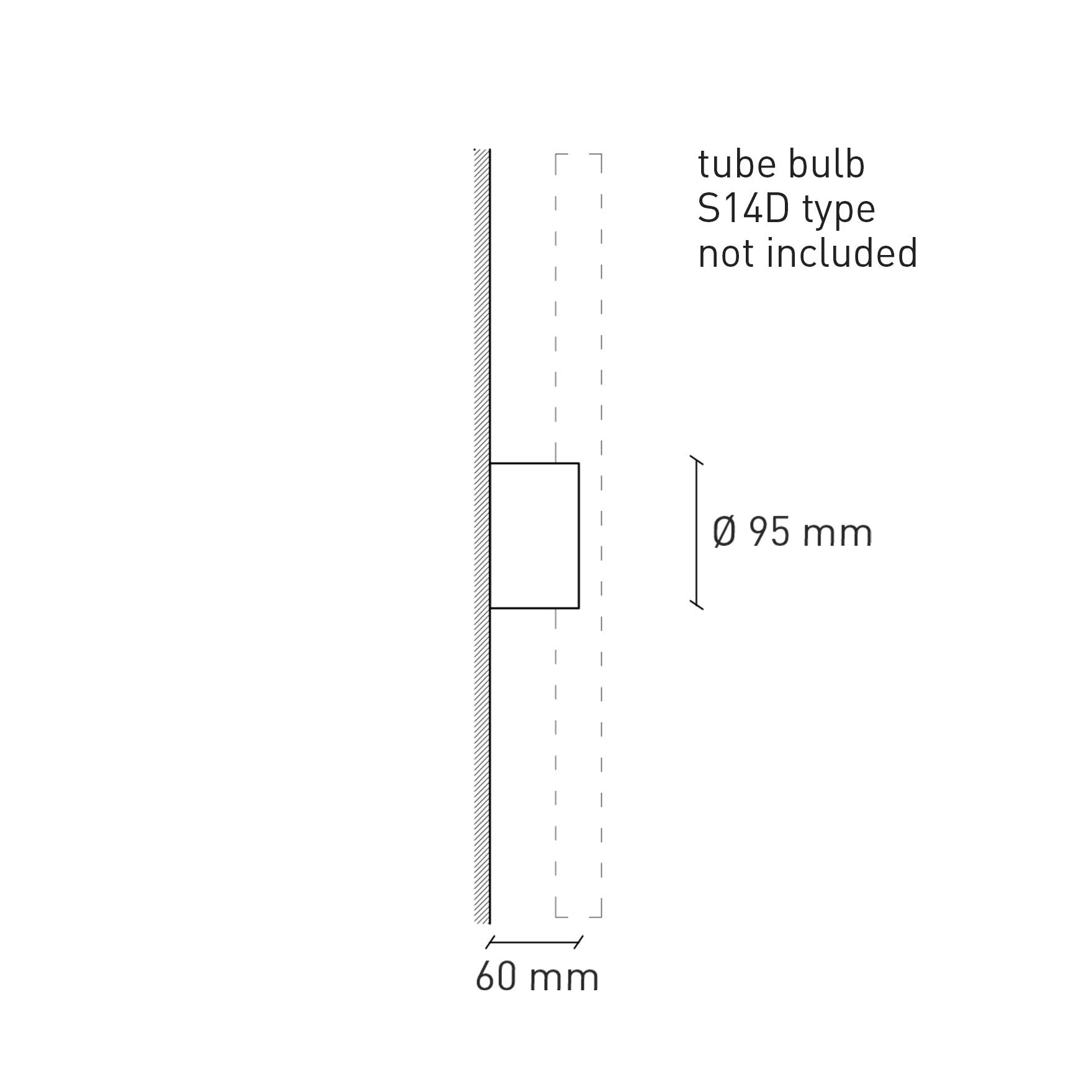 Otto | Wandleuchte für S14D-Linienleuchtmittel