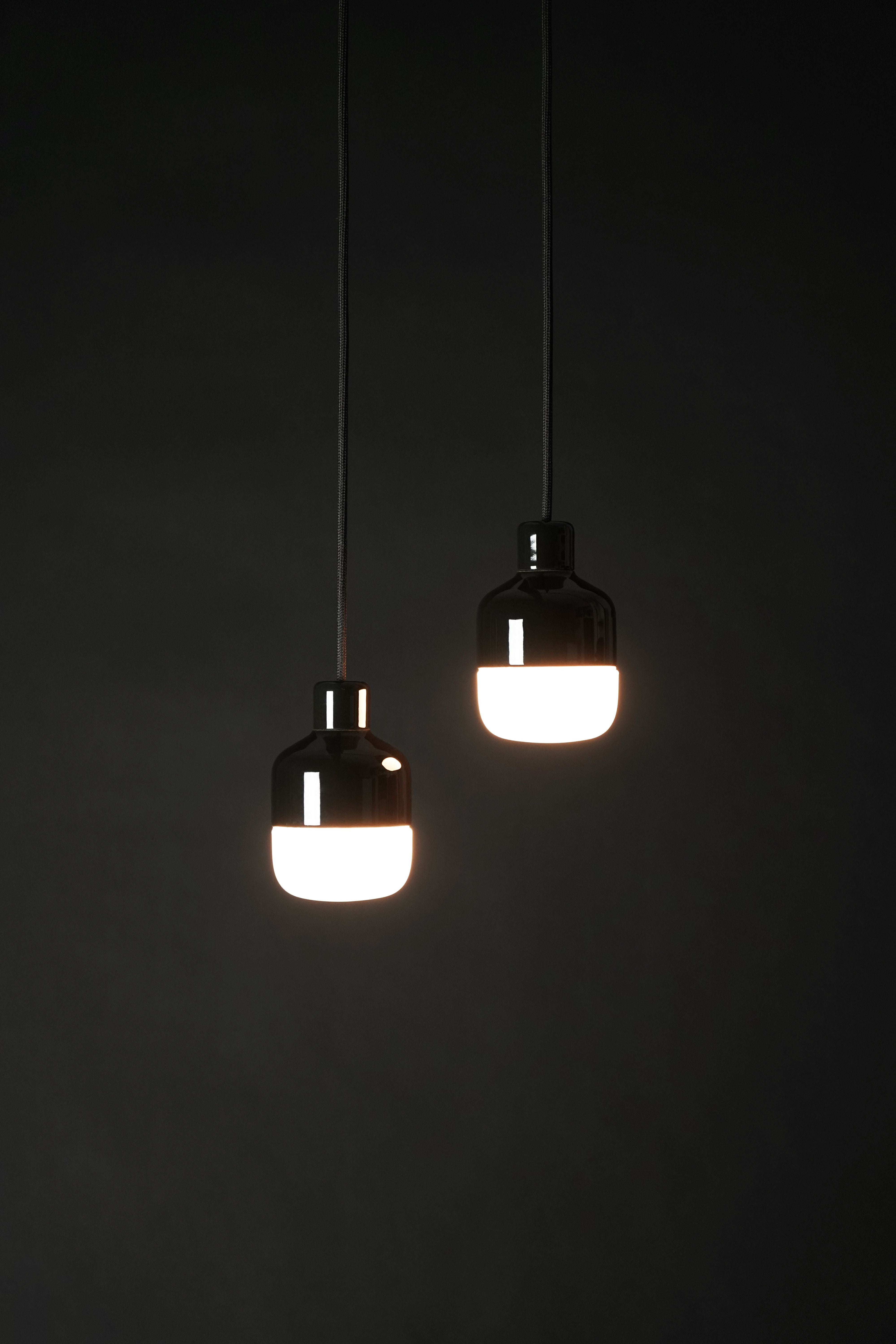 Ohm 100/155 Pendelleuchte Led 3000K schwarz matt opal | Ifö Electric
