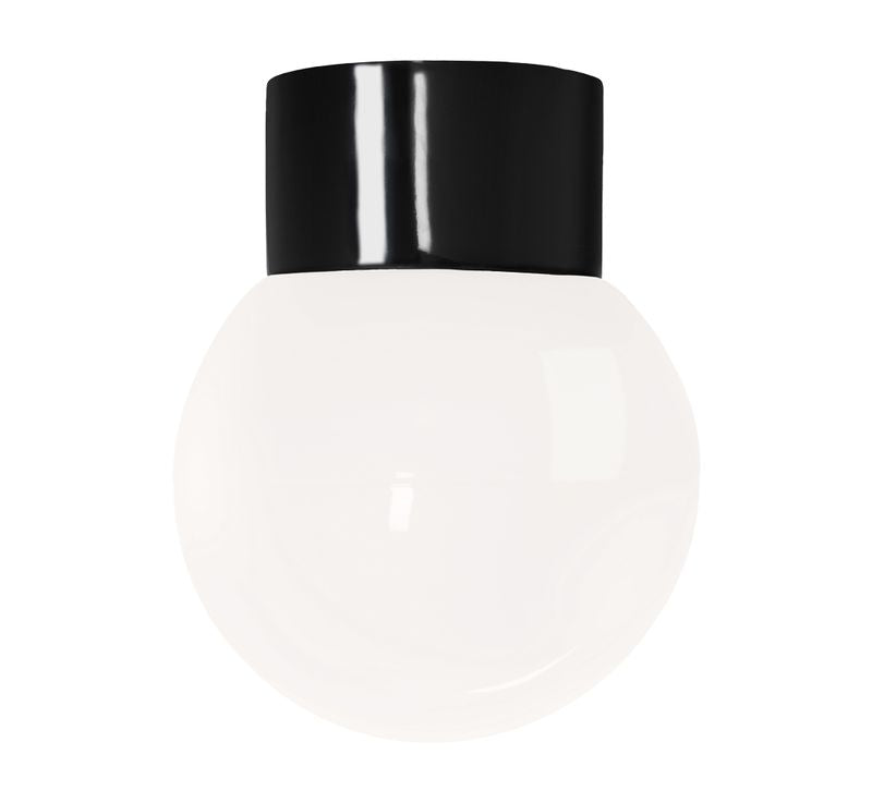 Classic Globe 150 Led 3000K Wand- und Deckenleuchte schwarz glänzend opal | Ifö Electric