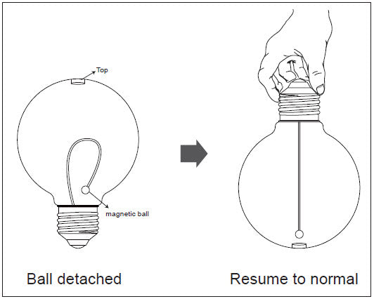 Ampoule LED à filament XXL | Grand-père Globe Magnétique Fumé