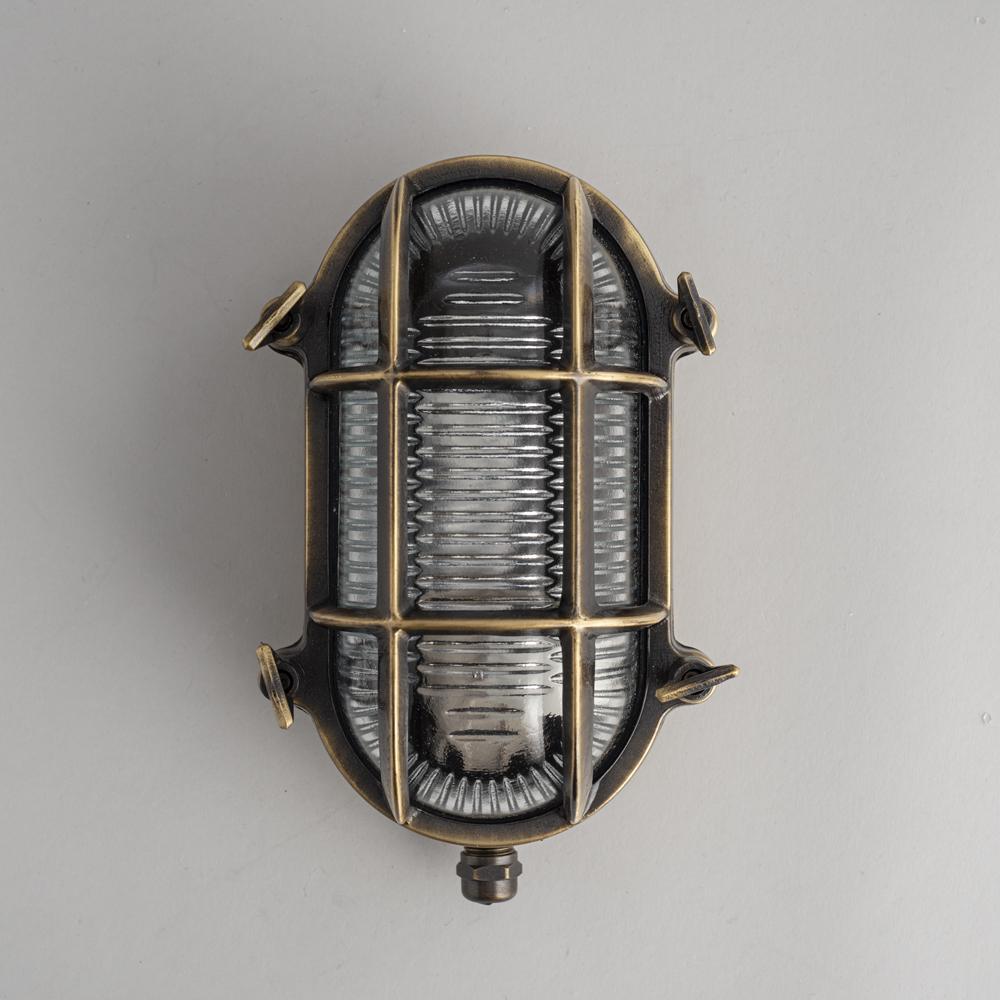 Lampe de sous-sol et d'extérieur Bulkhead laiton moyen E27