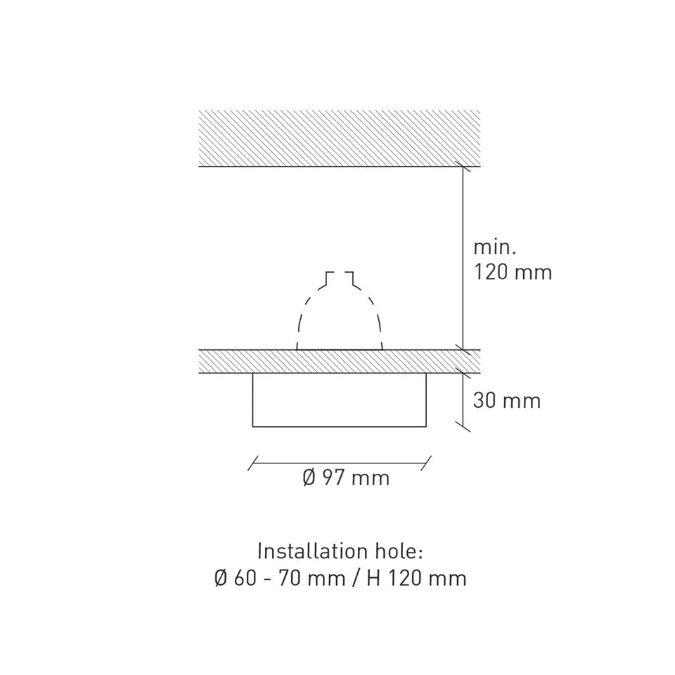 Teo | Deckenspot Unterputz Beton