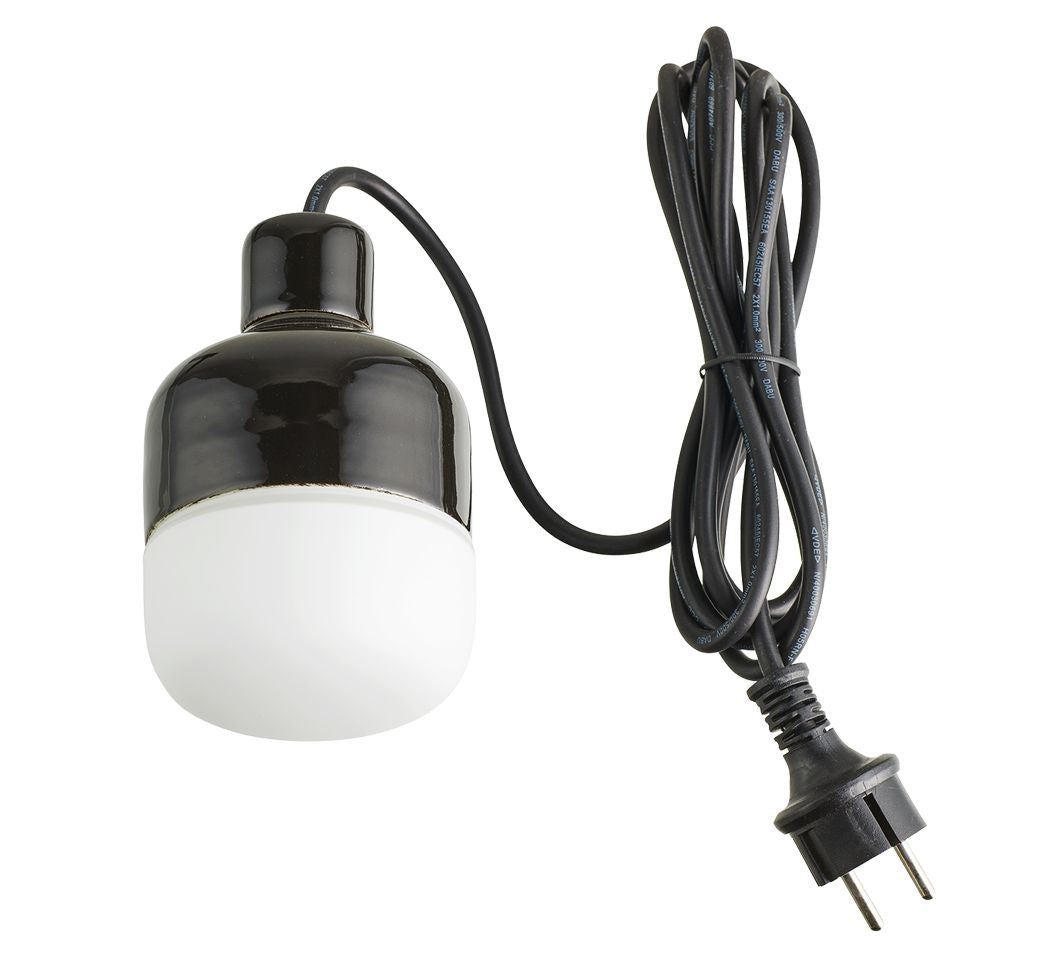 Ohm 100/155 Pendelleuchte Outdoor G9 schwarz matt opal | Ifö Electric