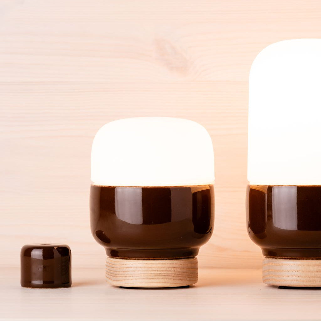 Table lamp Porcelain Ohm Table 100/190 Clear glass IP20 | Ifö Electric