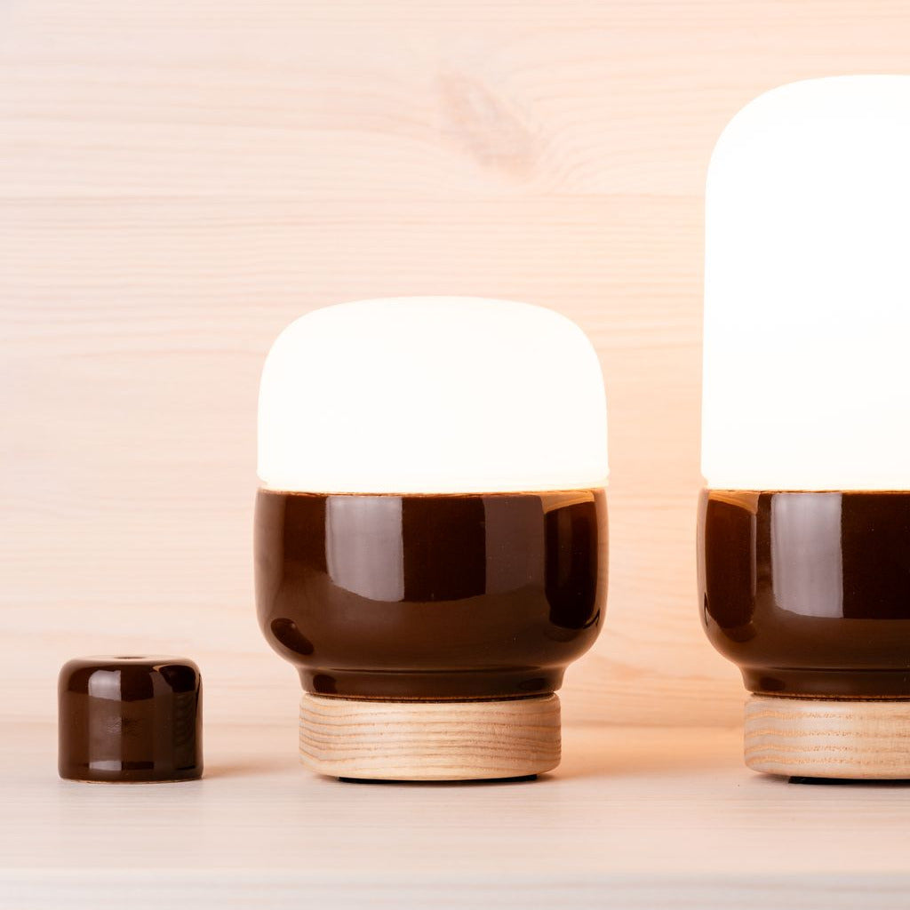 Lampe de table en porcelaine Ohm Table 100/190 opale mate IP20 | Ifö Électrique