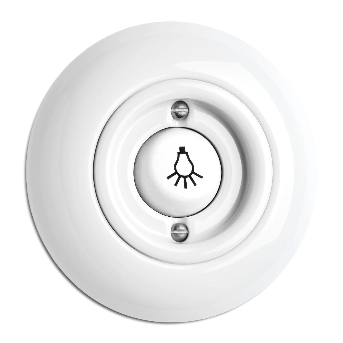 Rocker switch bell flush-mounted porcelain