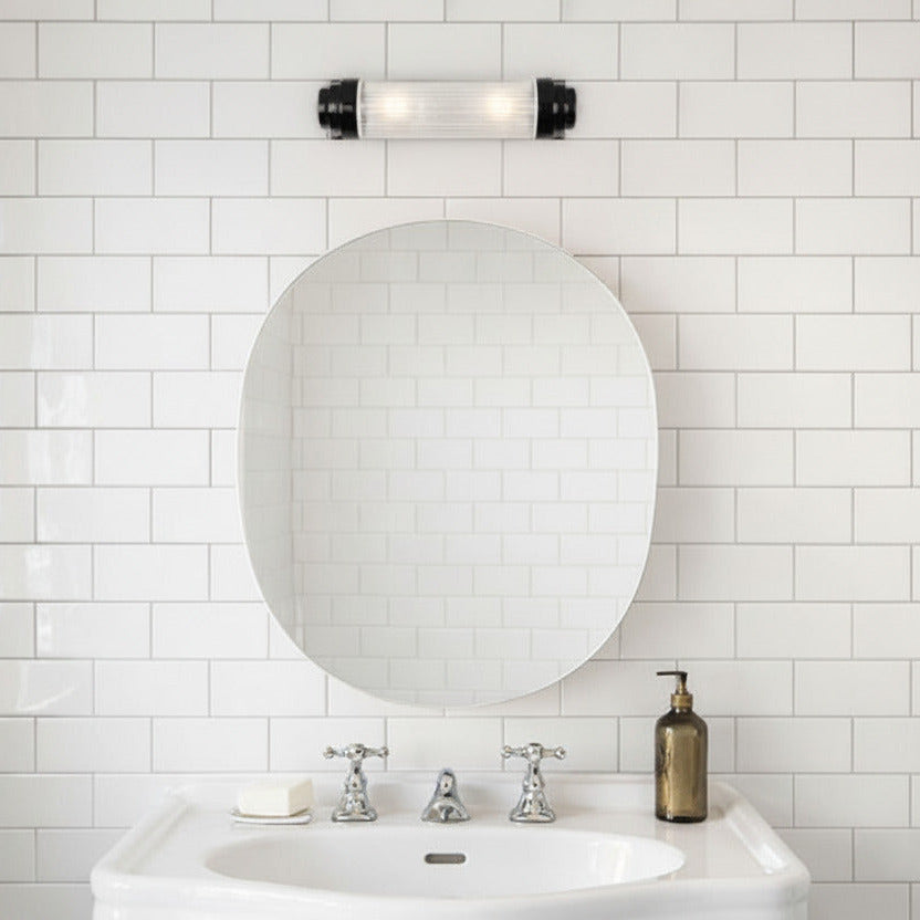 Wandleuchte Art-déco Porzellan Cassis IP44 2xE27