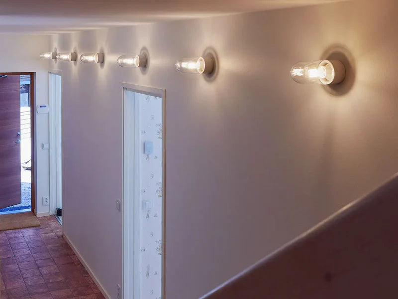 Classic Stallglas Porcelain Wall/Ceiling Light Clear IP54 | Ifö Electric