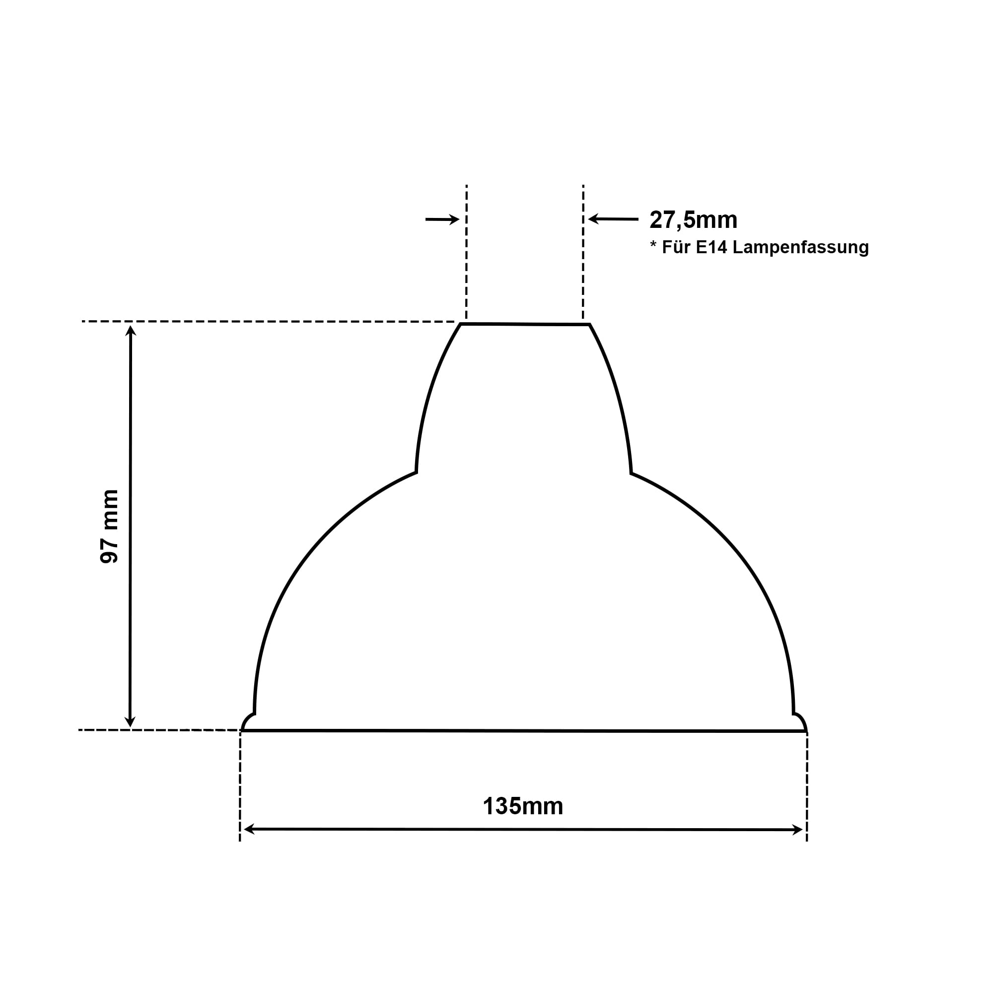 Retro Emaille Lampenschirm Miniature Bell