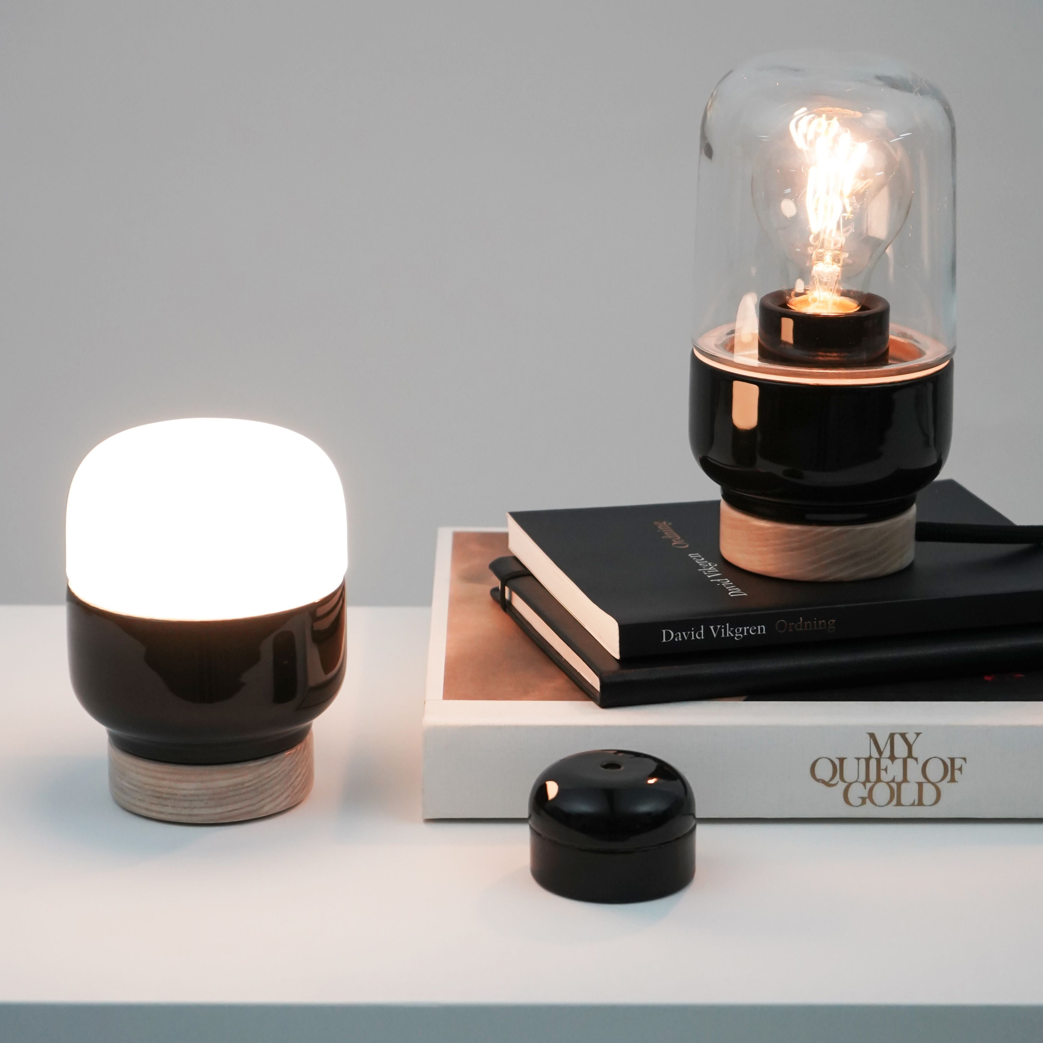 Tischleuchte Porzellan Ohm Table 100/130 schwarz | Ifö Electric