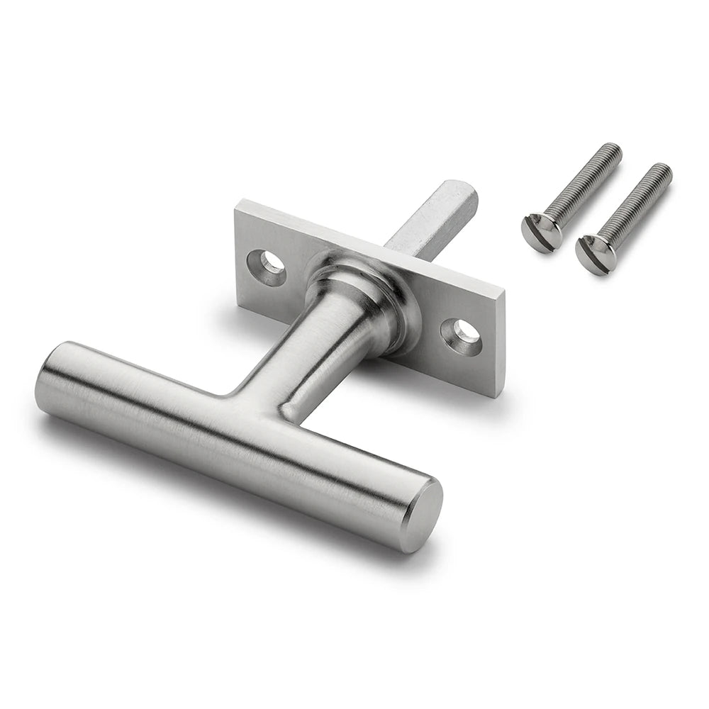 Fenstergriff Messing vernickelt matt rund