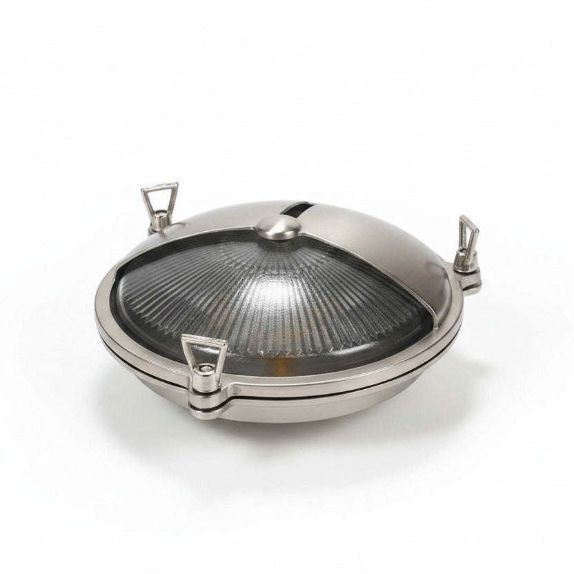Ship light, outdoor light brass round E27