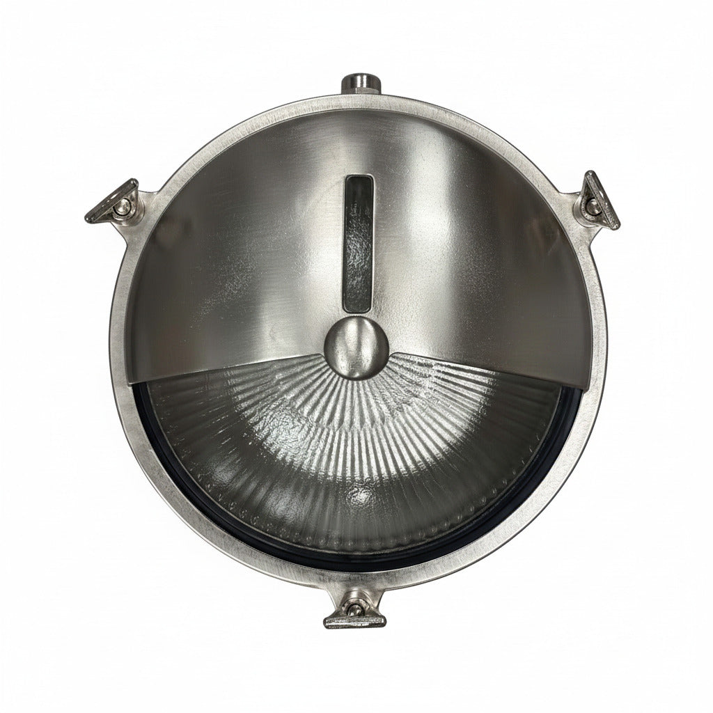 Ship light, outdoor light brass round E27