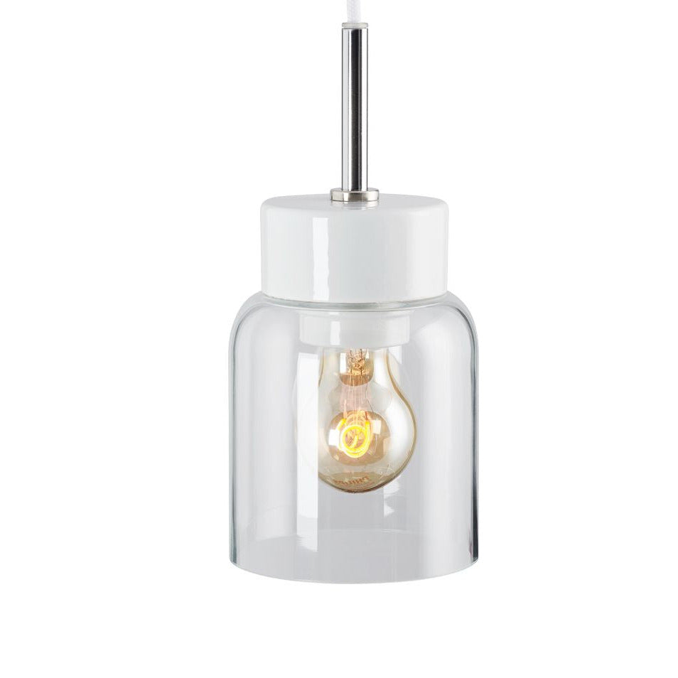 Smycka Pendelleuchte Porzellan E27 weiss klar | Ifö Electric