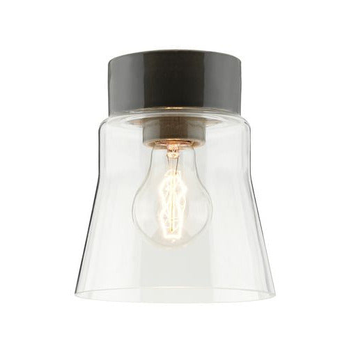 Open Anna Porzellanleuchte Klarglas E27 IP21 grau | Ifö Electric