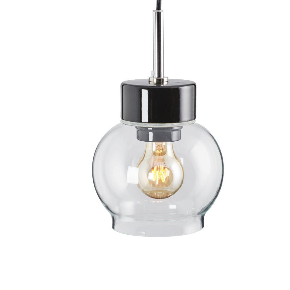 Smycka Magda Pendelleuchte Porzellan E27 schwarz klar | Ifö Electric