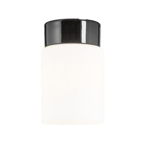 Open Tina Porzellanleuchte matt opal E27 IP21 schwarz | Ifö Electric