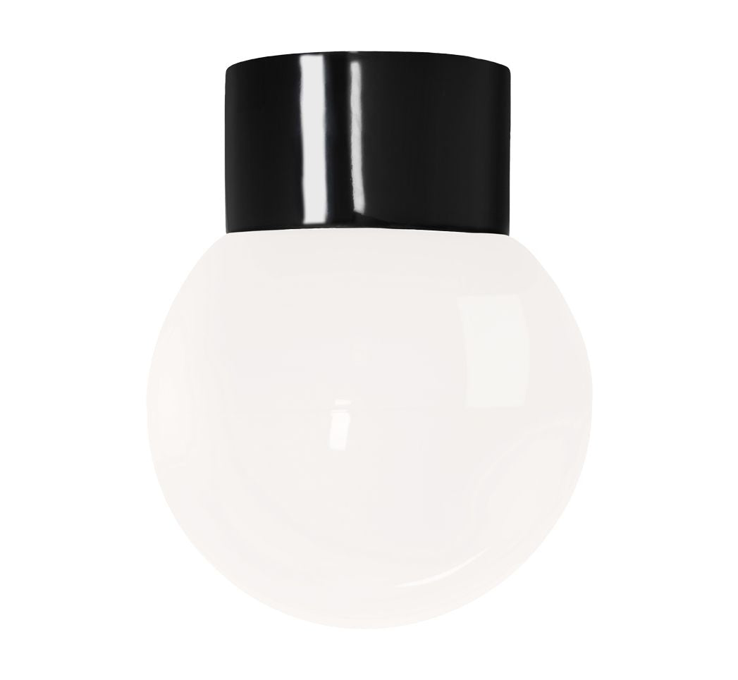 Classic Globe 150 IP54 E27 schwarz glänzend opal | Ifö Electric