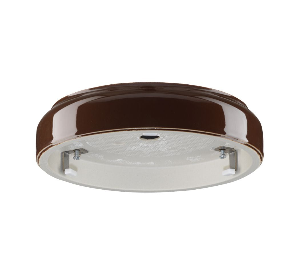 Porzellansockel Ohm 220 Bayonett Ø 184mm Gewinde IP44 ohne Lampenfassung braun | Ifö Electric