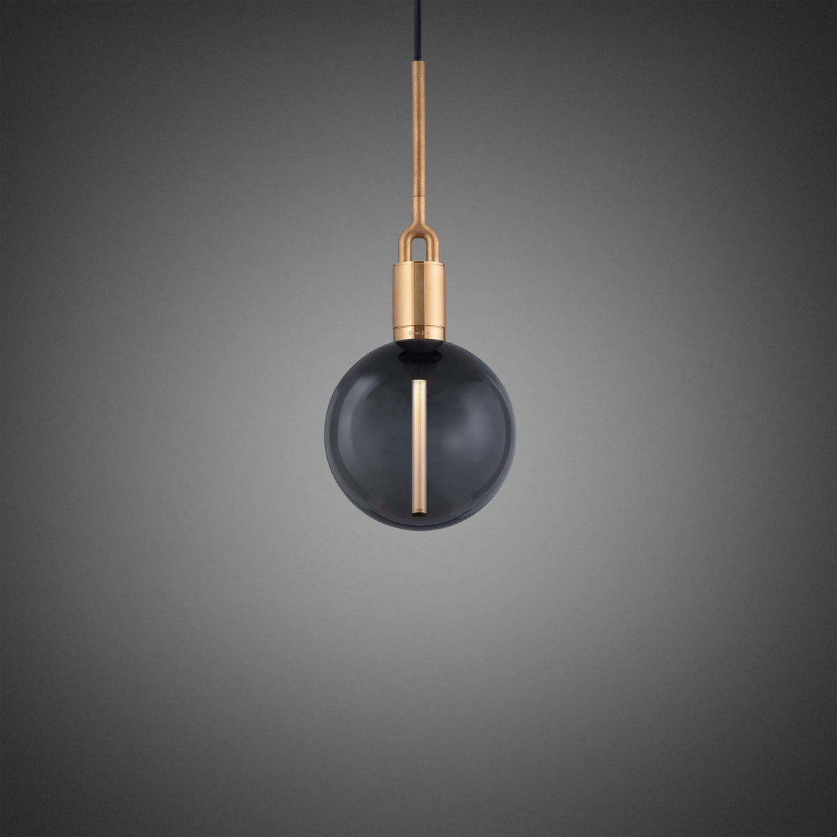 Forked Pendant Linear Globe Smoked