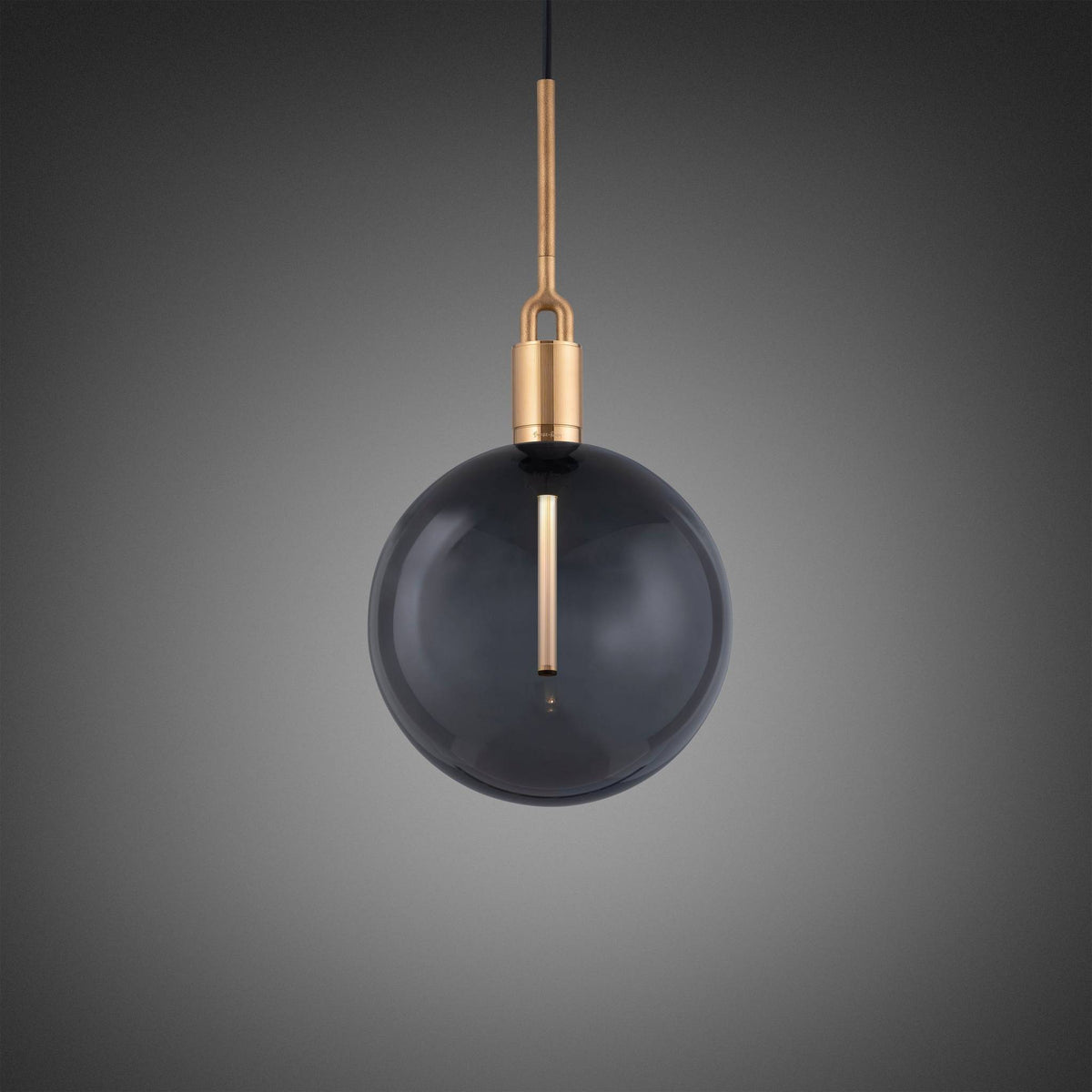 Forked Pendant Linear Globe Smoked