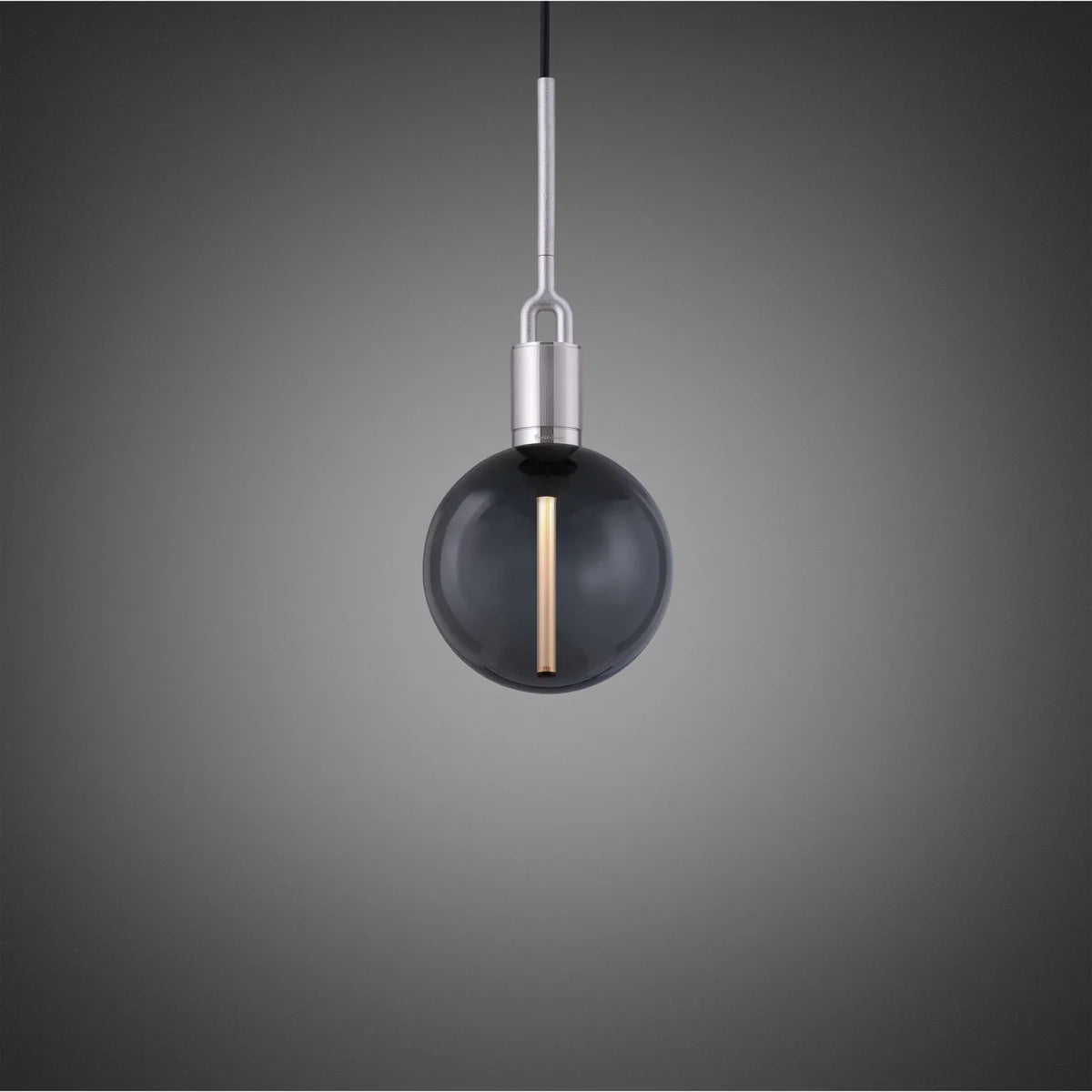 Forked Pendant Linear Globe Smoked