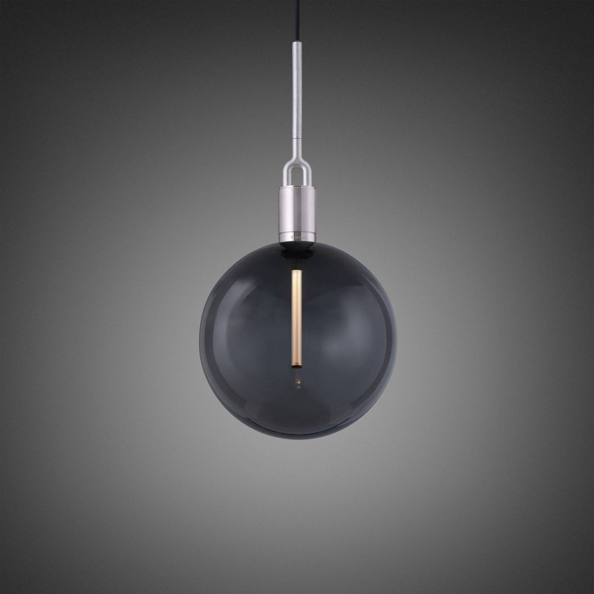 Forked Pendant Linear Globe Smoked