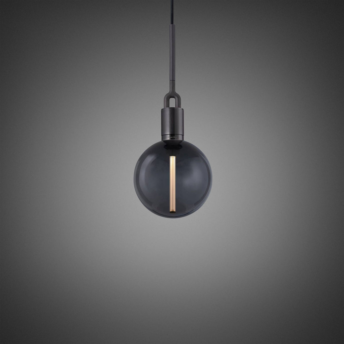 Forked Pendant Linear Globe Smoked