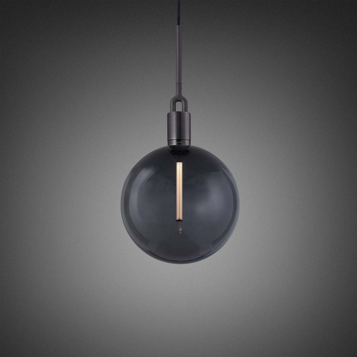 Forked Pendant Linear Globe Smoked