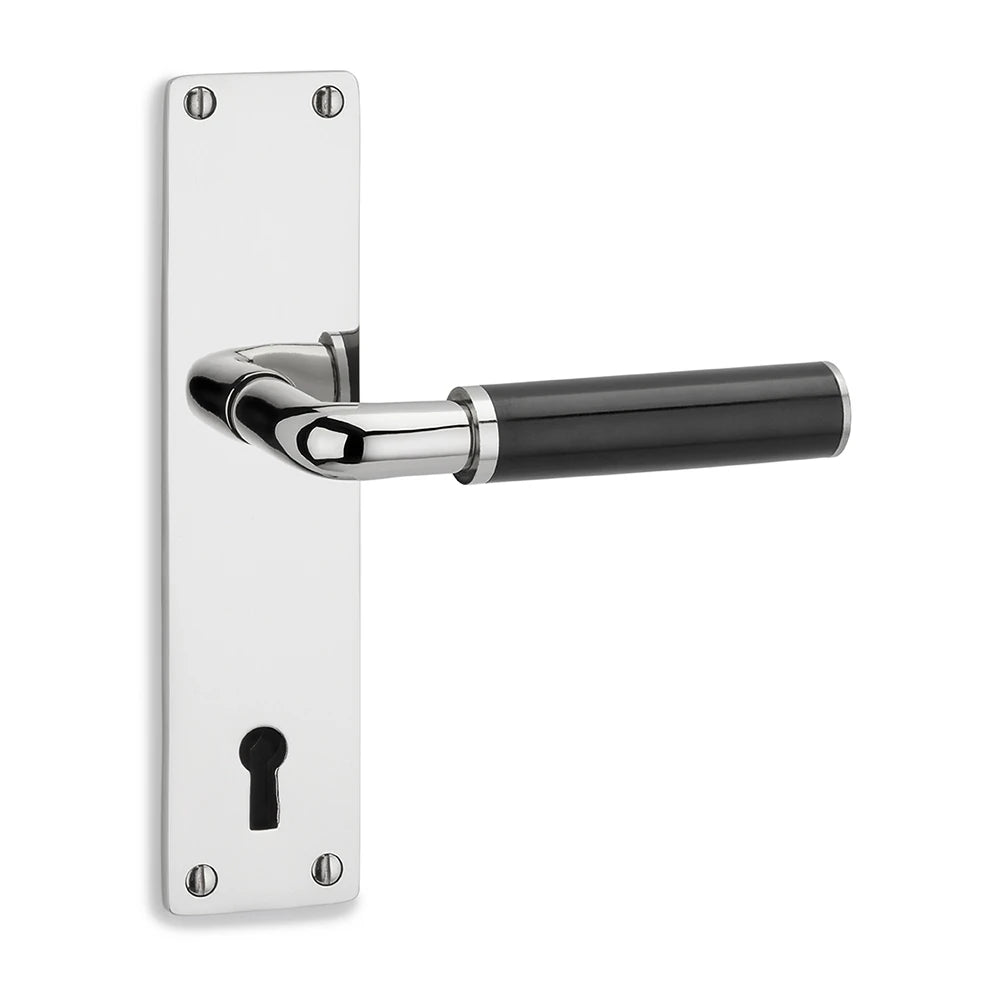 Türdrückerbaukasten THPG | Langschild KB 5451 Messing vernickelt (Paar)