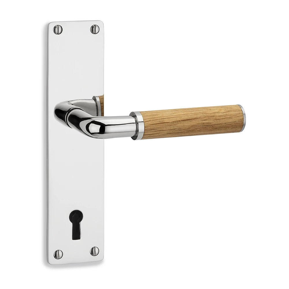 Türdrückerbaukasten THPG | Langschild KB 5451 Messing vernickelt (Paar)