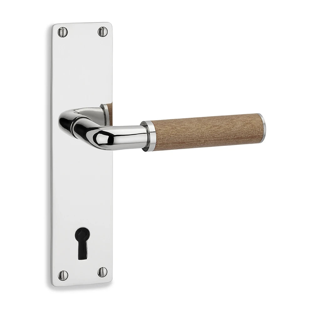 Türdrückerbaukasten THPG | Langschild KB 5451 Messing vernickelt (Paar)