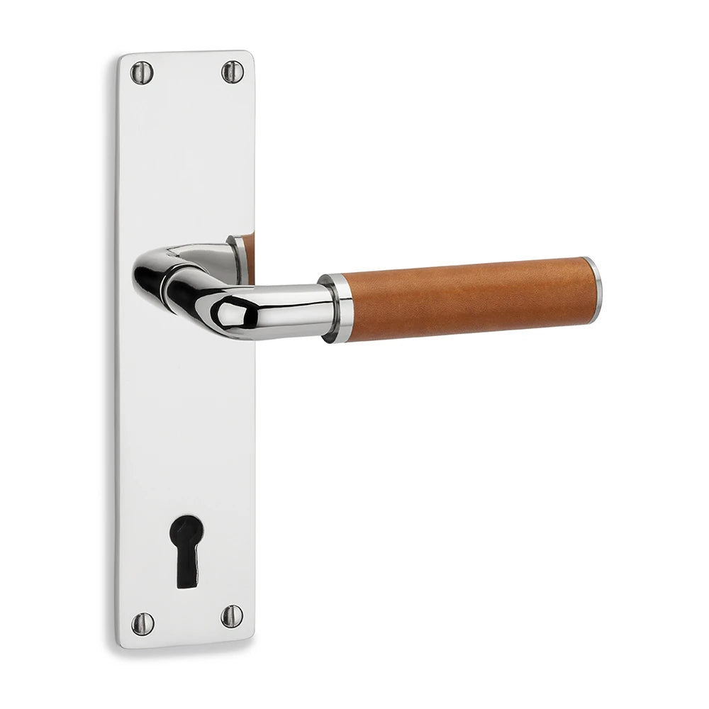 Türdrückerbaukasten THPG | Langschild KB 5451 Messing vernickelt (Paar)