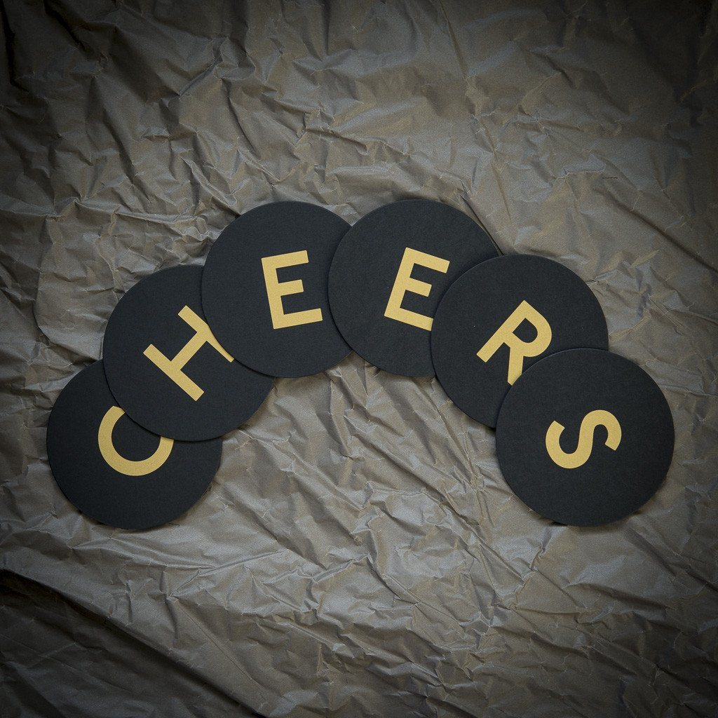 Coaster Set «CHEERS» Gold - Edisson