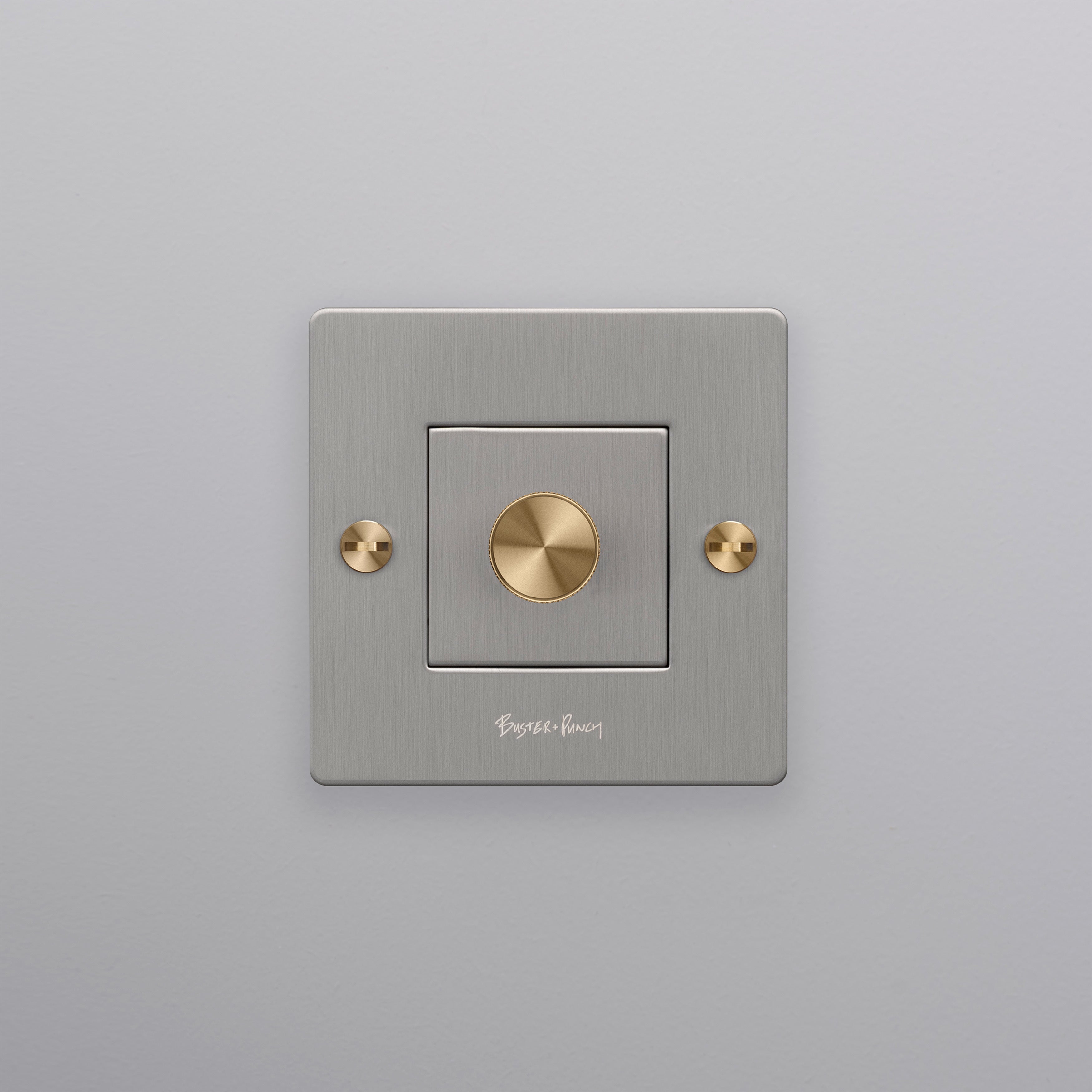 1G-Wanddimmer Stahl