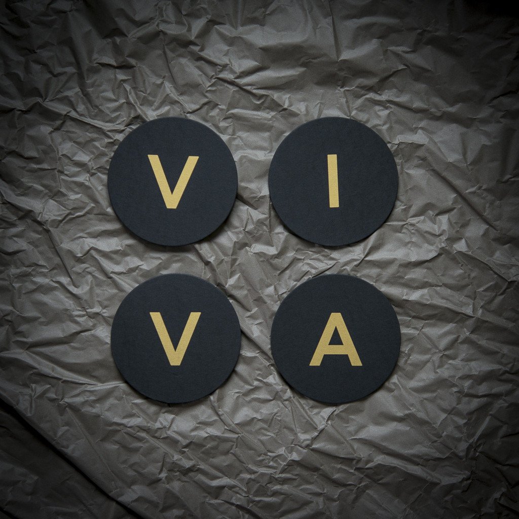 Coaster Set «VIVA» Gold - Edisson