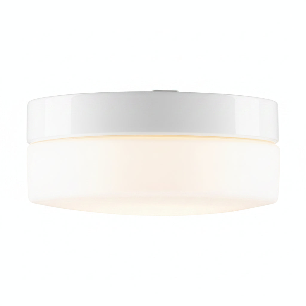 Opus 220/100 Led Porzellan Wand-/Deckenleuchte 3000K matt opal Ø 184mm IP44 | Ifö Electric