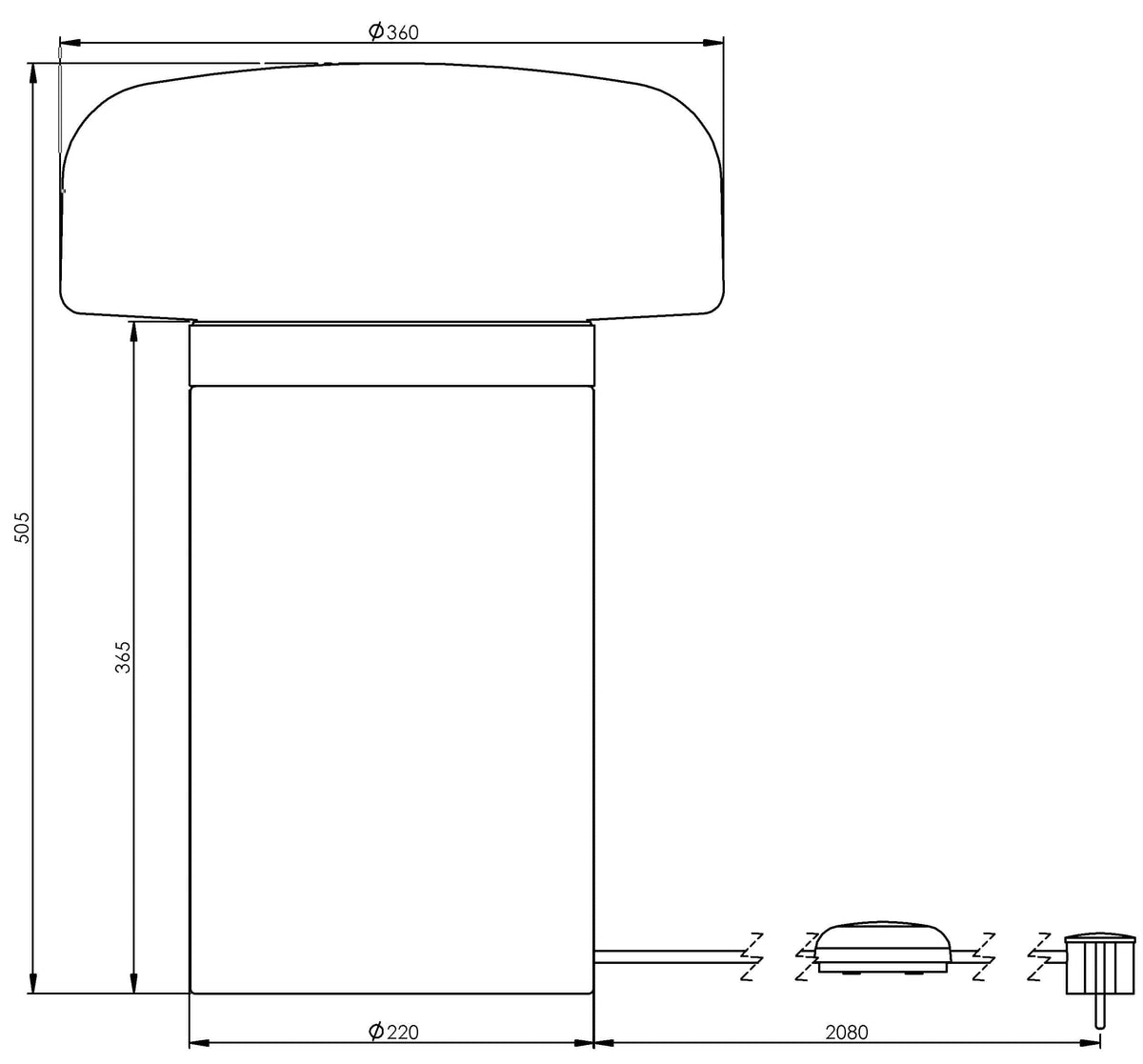 Massplan Solenne Floor Stehleuchte 360/505 E27 IP20 | Ifö Electric