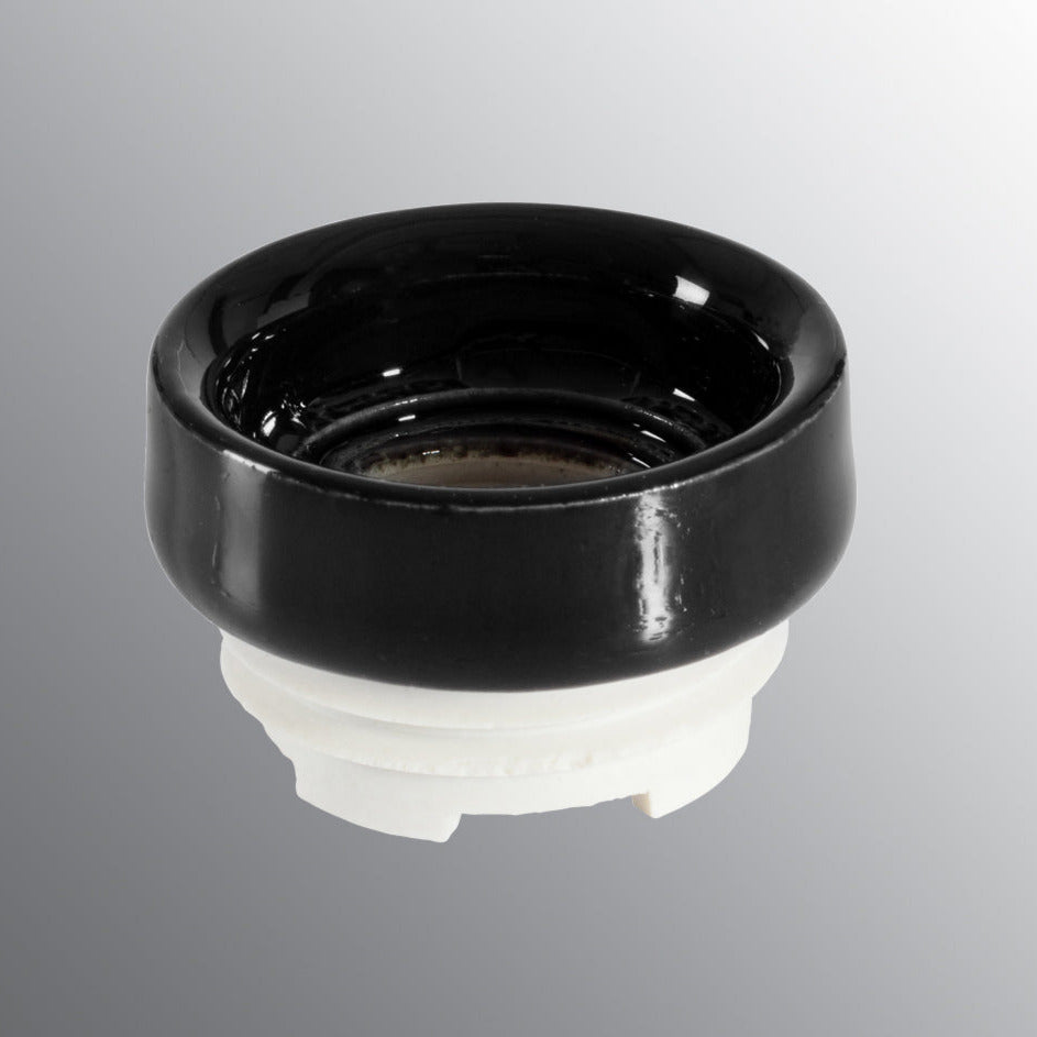 Ersatzteil Lampenfassung Ring E27 Porzellan schwarz | Ifö Electric