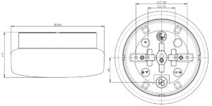 Massplan Classic 240 Led DALI 3000K Wand-/Deckenleuchte IP44 Ø185.5mm | Ifö Electric