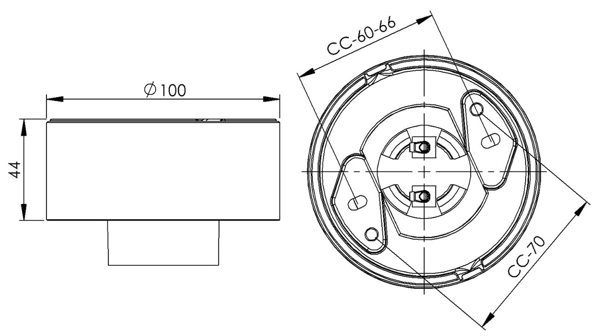 Massplan Base en porcelaine filetage 84,5 mm IP20 E27 | Ifö Électrique 
