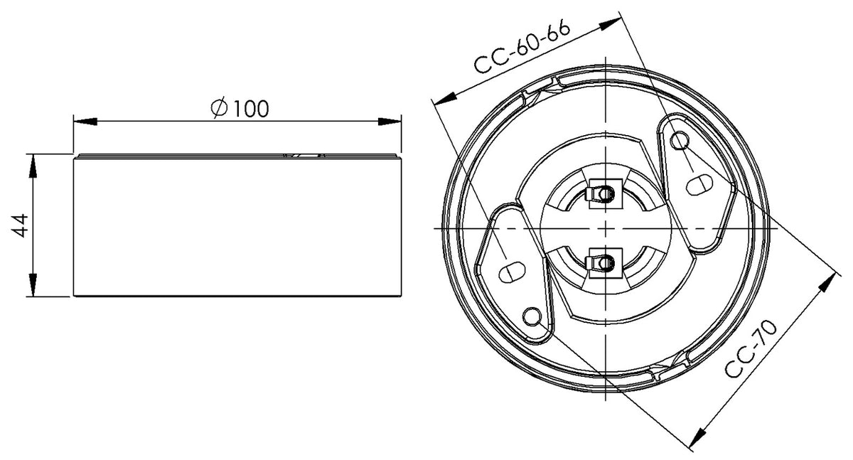Massplan Porcelain base 84.5mm thread IP20 for LED modules | Ifö Electric 