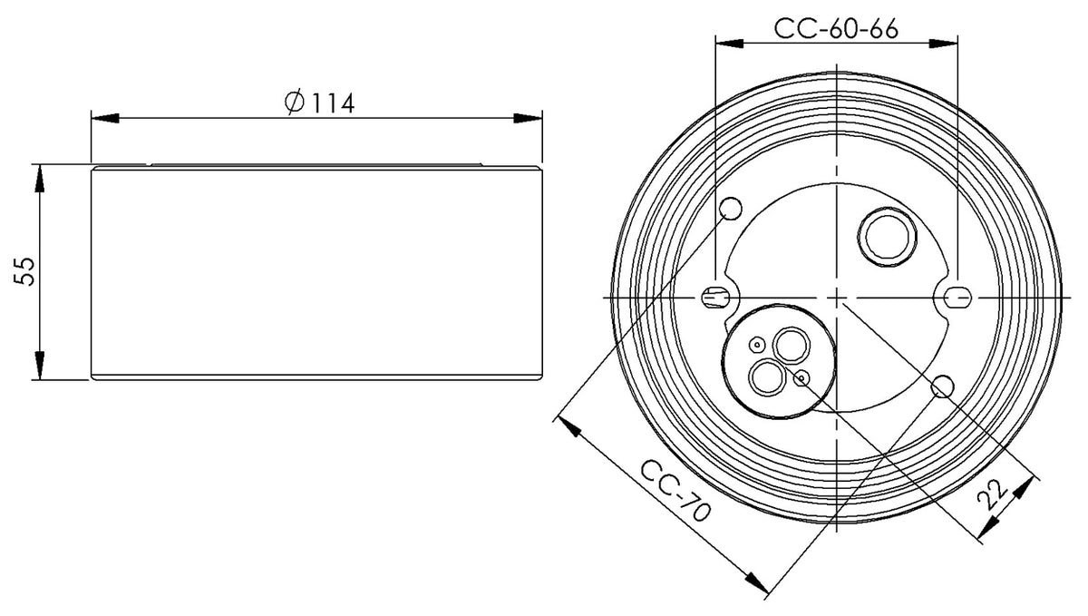 Massplan Porcelain base Ø99mm thread IP44 GX53 | Ifö Electric 