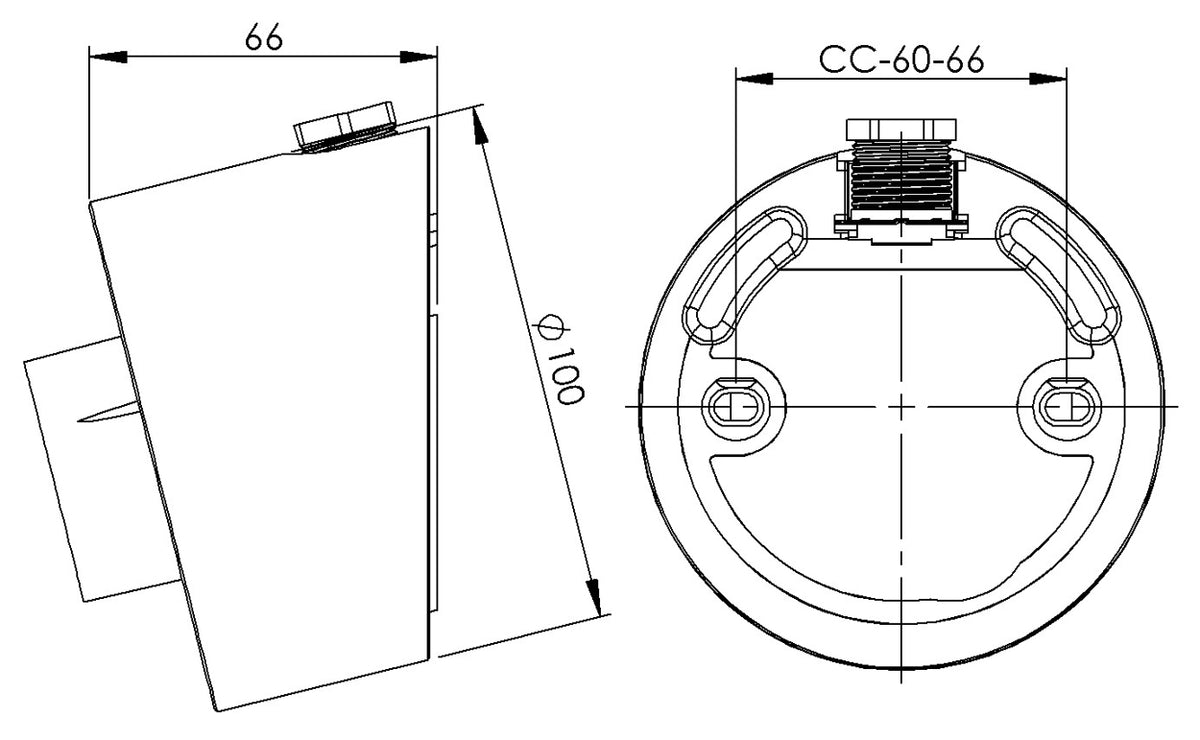 Massplan Wall light with porcelain base, Ø 84.5 mm, threaded, IP54, E27, angled, with top entry | Ifö Electric 