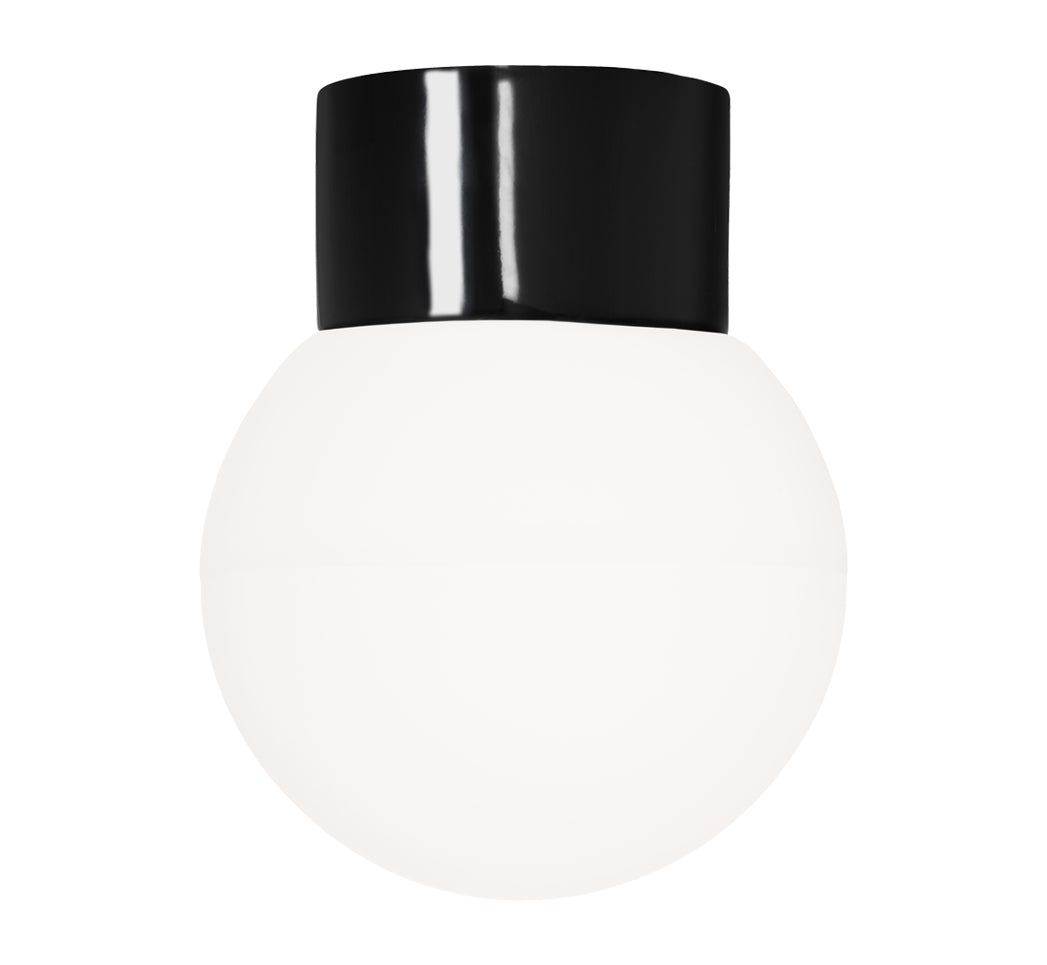 Porzellanleuchte Ifö Electric Classic Globe 150 schwarz, opal