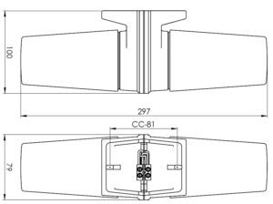 Massplan Applique murale Bernadotte Double IP20 | Ifö Electric