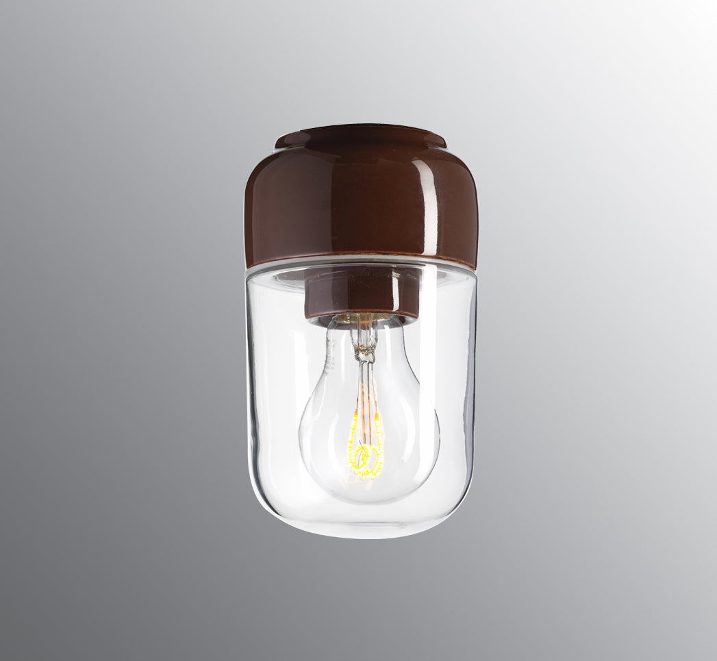 Plafonnier Ohm 100/170 verre transparent IP44 | Ifö Électrique