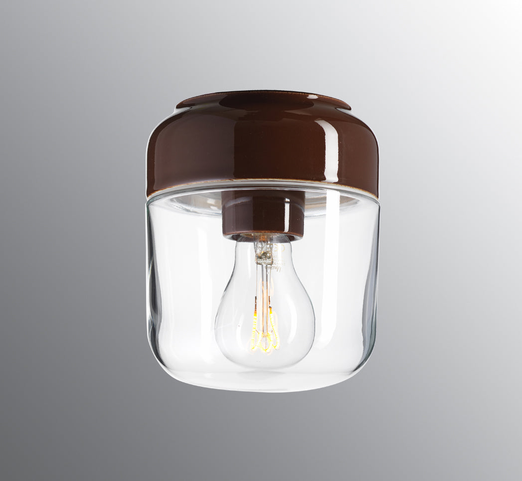 Ohm 140/170 Wand-/Deckenleuchte Klarglas IP44 | Ifö Electric