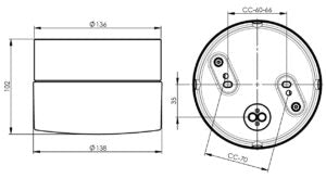 Massplan Opus 140/100 DALI Led Porzellan Wand-/Deckenleuchte 3000K matt opal IP44 | Ifö Electric
