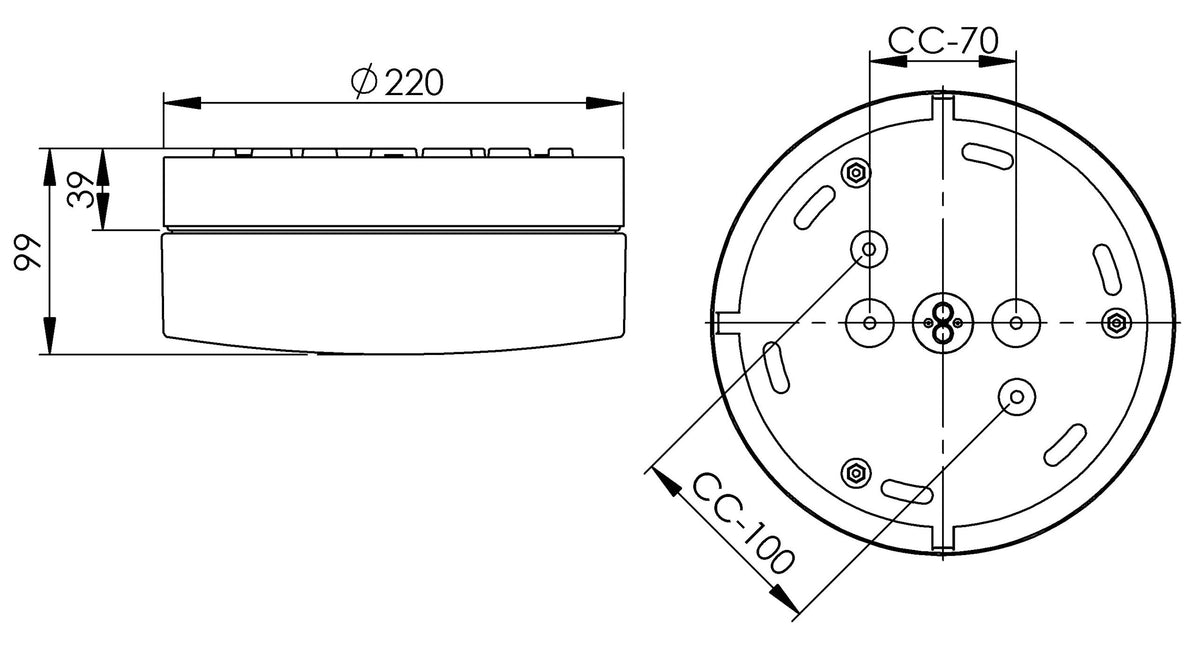 Massplan Opus 220/100 Led Porzellan Wand-/Deckenleuchte 3000K matt opal Ø 184mm IP44 | Ifö Electric